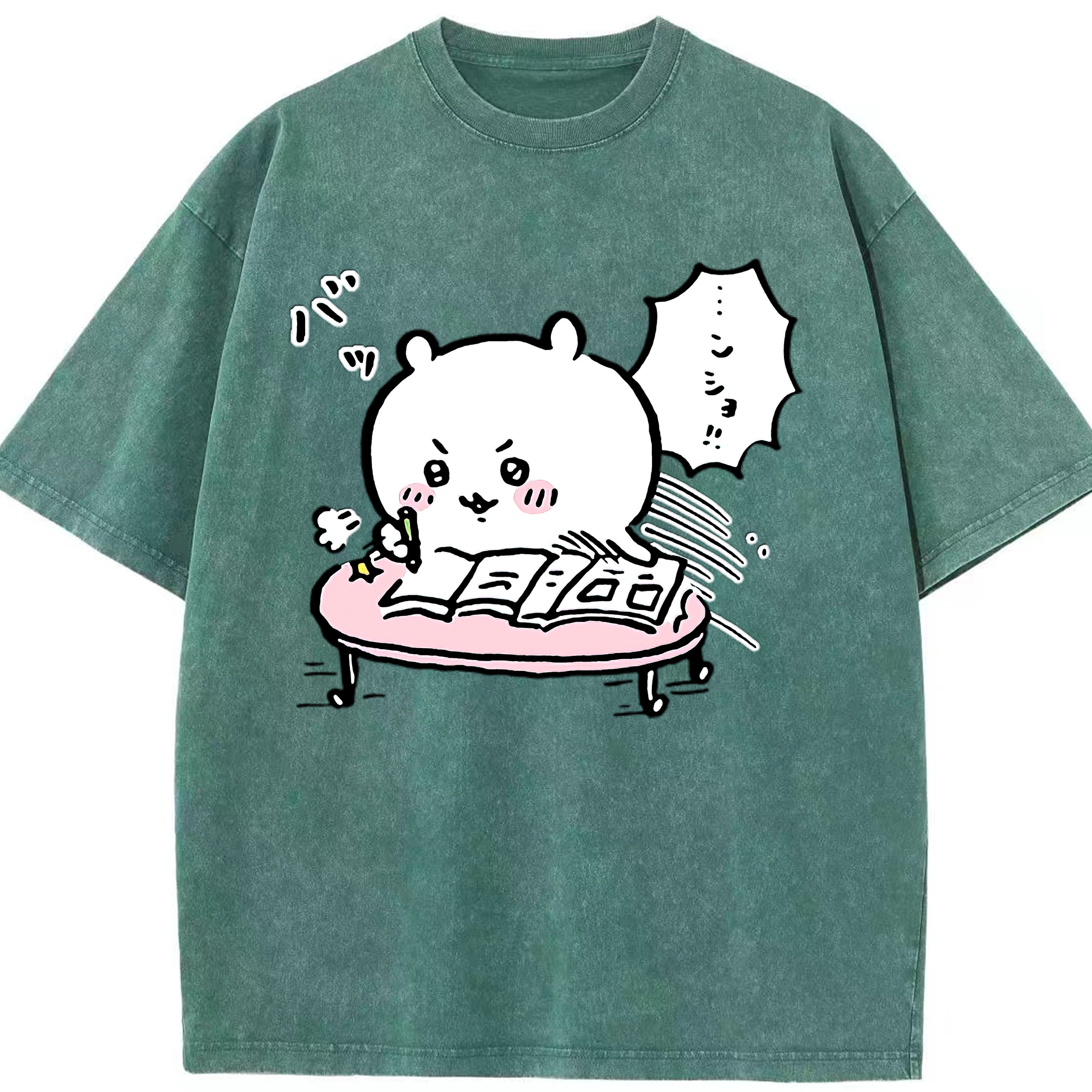 （画像用） ちいかわ ちいかわ Chii-kawa chiikawa 綿100% ヴィンテージ風 半袖Tシャツ（フロントプリント）